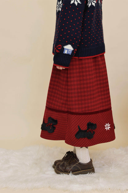 SemenCoicis - Kawaii Puppy Plaid Skirt skirt SemenCoicis