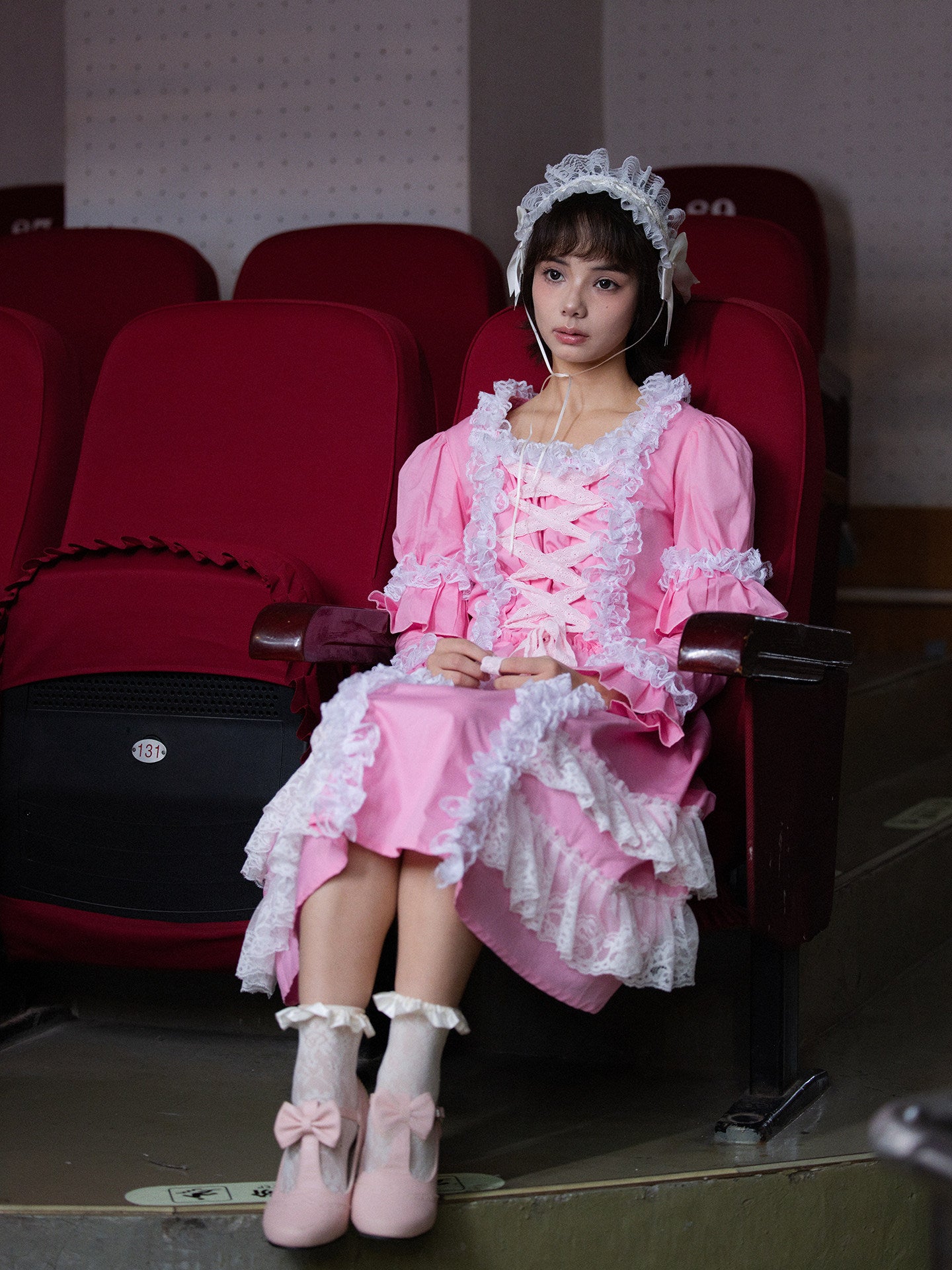 Nanjun Vintage - Pink Lolita Cotton Dress dress Nanjun Vintage