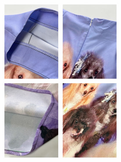 BunnyBunnyGun - Harajuku Dog Print Mini Skirt Kawaii Street Style skirt bunnybunnygun