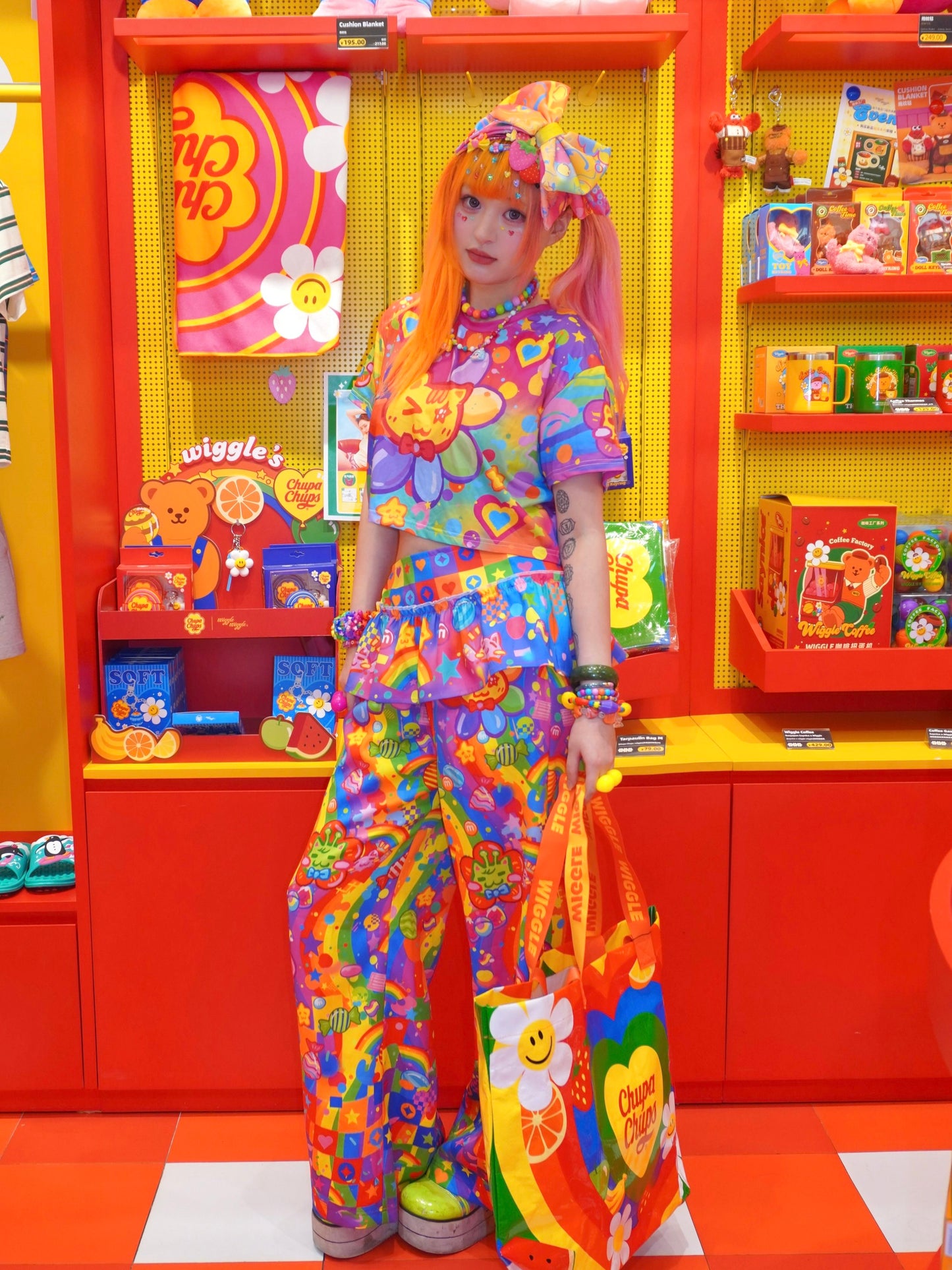 Dream Bubble - Rainbow Cat Decora Kei Layered Pants pants Dream Bubble
