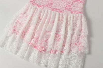 BlackBerry – Girly Pink Lace Tube Dress dress BlackBerry