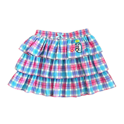 Bodytalk - Pink Blue Plaid Skirt skirt bodytalk