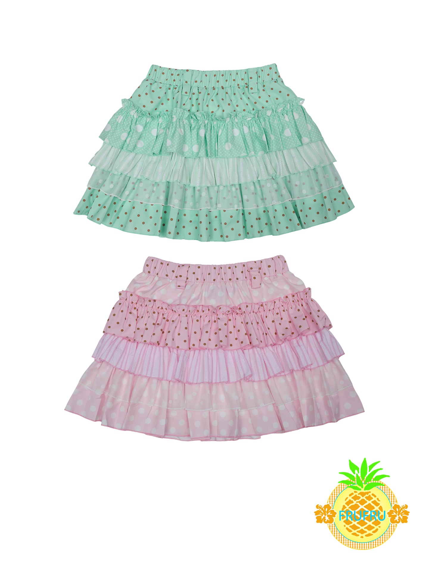 Frufru - Polka Dot Cake Skirt | Cute Girlcore Ruffle Aesthetic Skirt skirt frufru