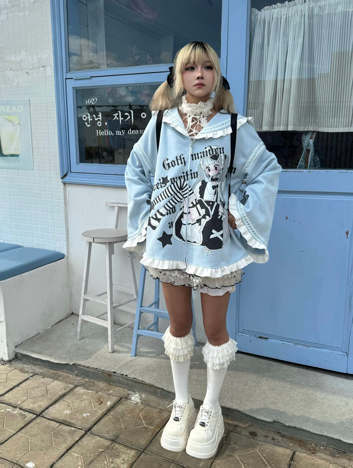 Three Poisons - Anime Sailor Collar Cardigan Top cardigan Three Poisons