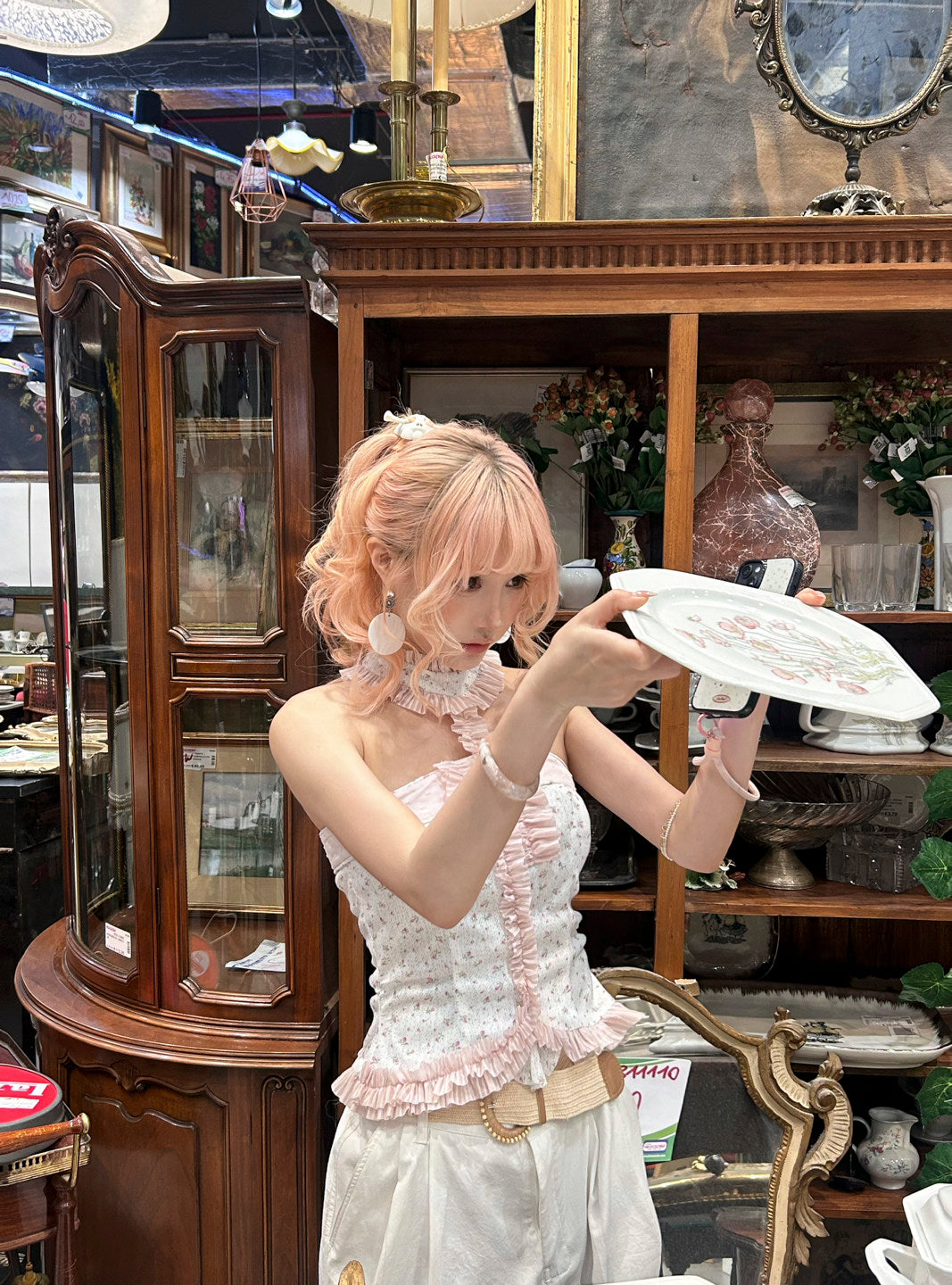 Rose Island - Girly Patchwork Halter Top camisole Rose island