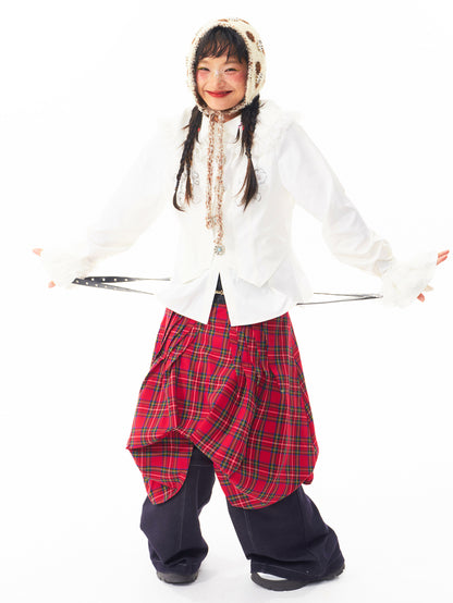 sillysis - Vintage Ruffled Doll Blouse blouse sillysis