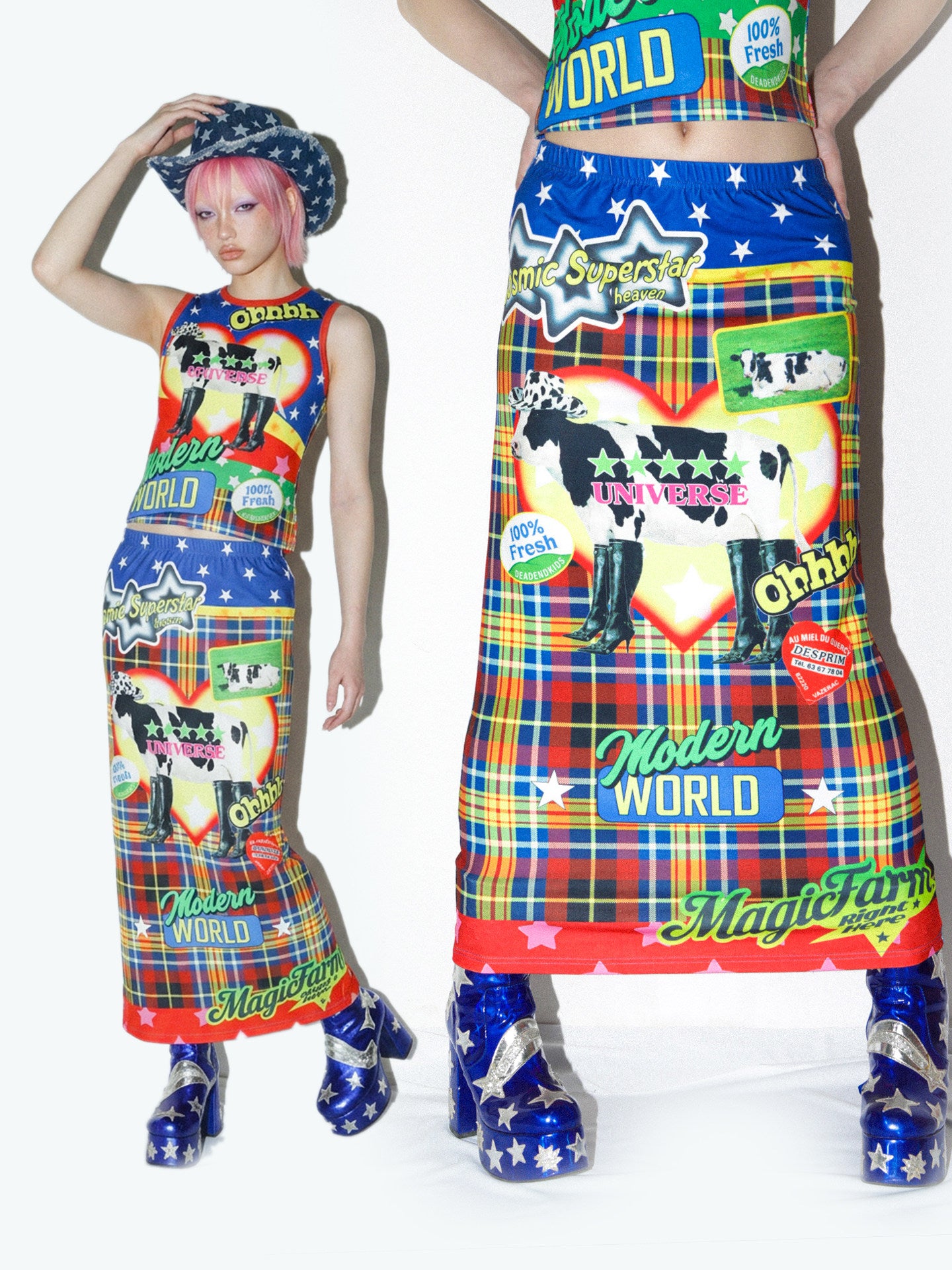 DeadEndKids - Cute Graphic A-Line Skirt skirt DeadEndKids