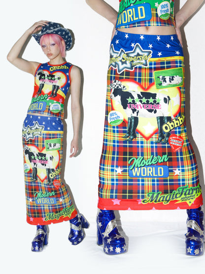 DeadEndKids - Cute Graphic A-Line Skirt skirt DeadEndKids