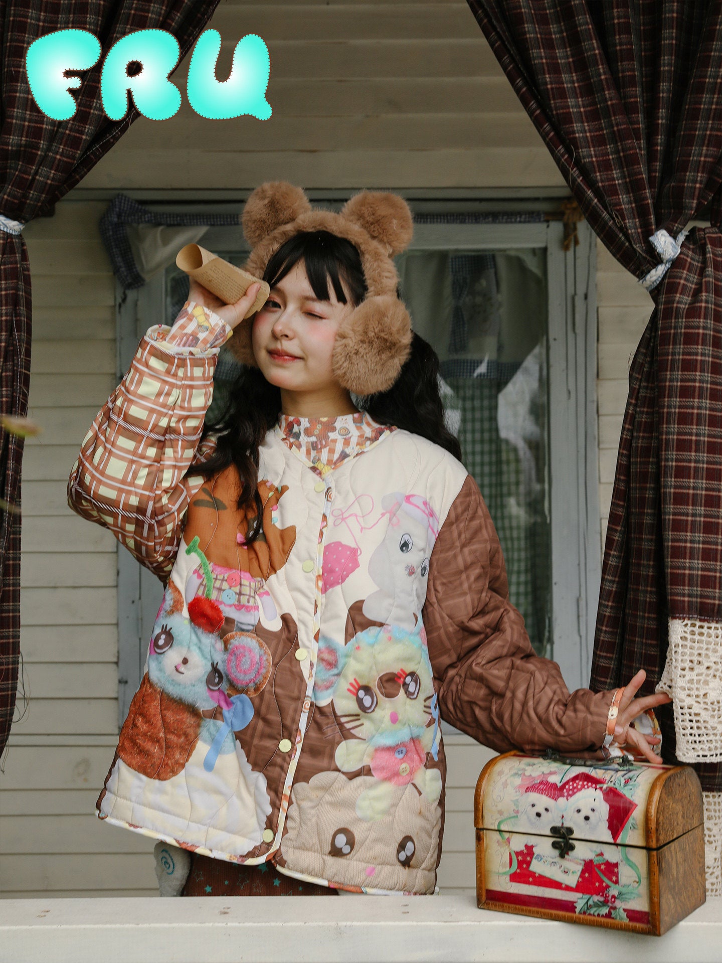 frufru - Kawaii Doll Quilted Jacket jacket frufru