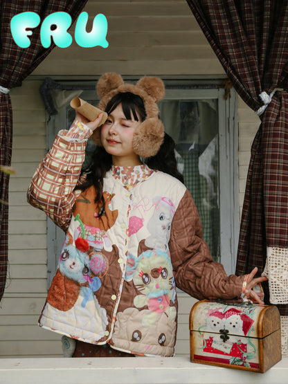frufru - Kawaii Doll Quilted Jacket jacket frufru