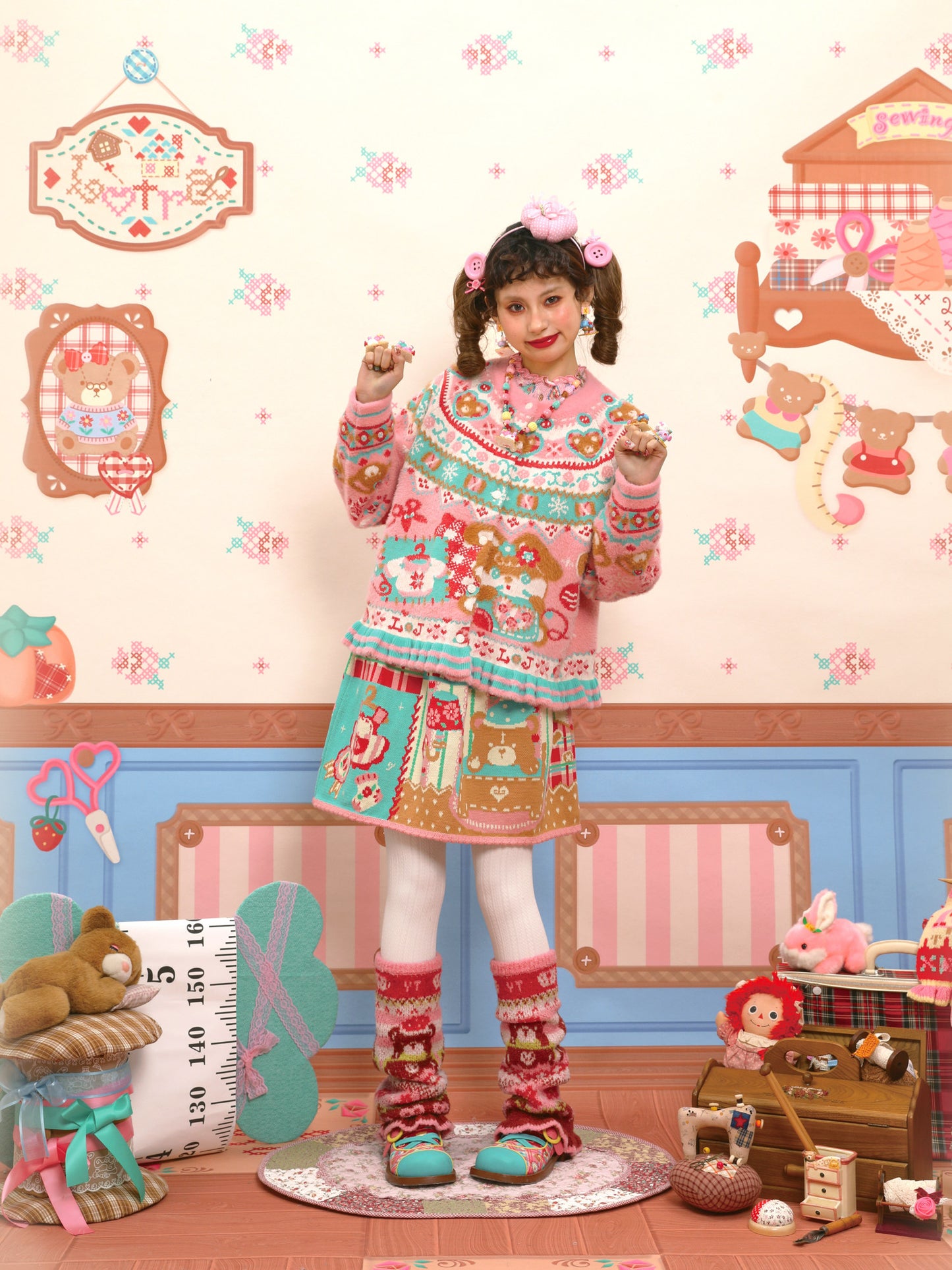 Lutra Jump - Decora Fair Isle Knit Cardigan cardigan Lutra Jump