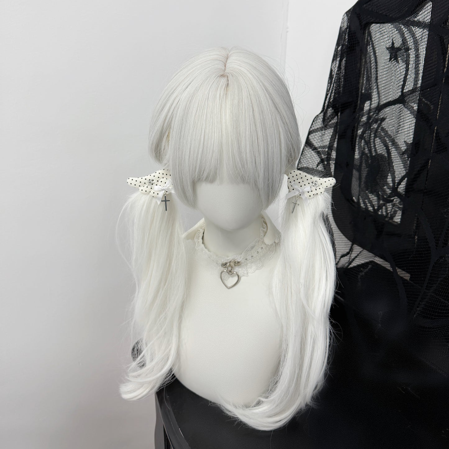 1Gangster Inn - Vintage Polka Dot Angel Wing Hair Clip accessory 1GASTERINN Off-white