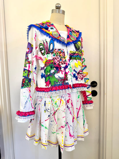 RedDevil - Colorful Decora Kei Sailor Uniform Set set Red Devil