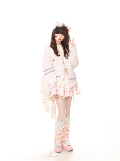 Languid Park - Polka Dot Embroidered Knit Sweater