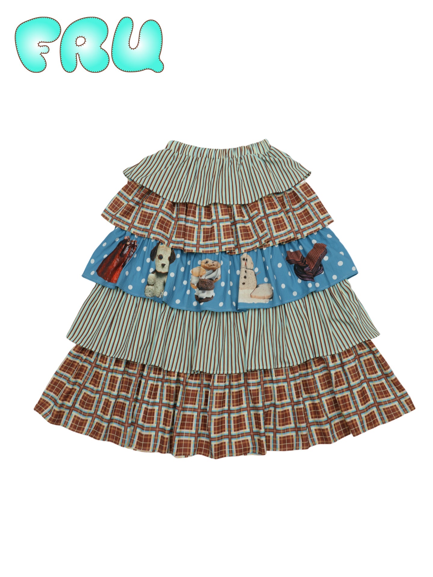 frufru - Kawaii Chocolate Cake Printed Skirt skirt frufru S