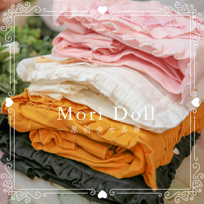 Mori Doll - Bunny Ear Cotton Blouse with Pleats shirt Mori Doll