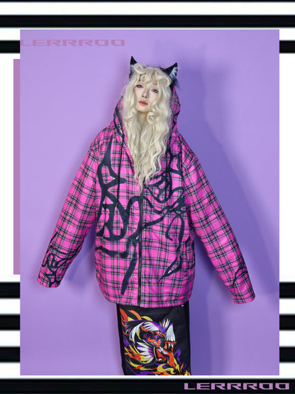 LEERROO - Harajuku Kawaii Padded Hoodie Jacket Fleece Lining hoodie Leerroo