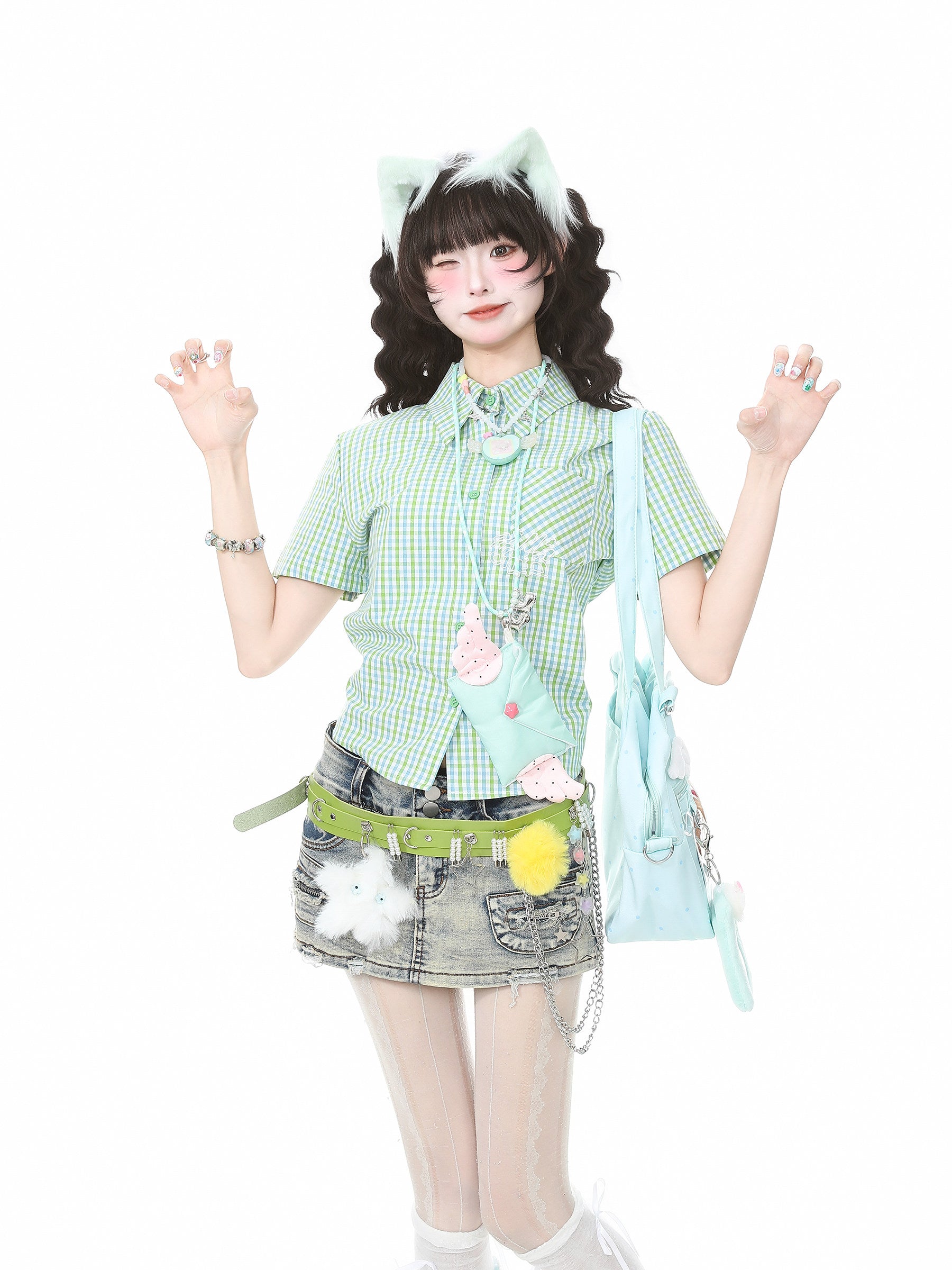 Languid Park - Plaid Embroidered Polo Shirt shirt Languid Park