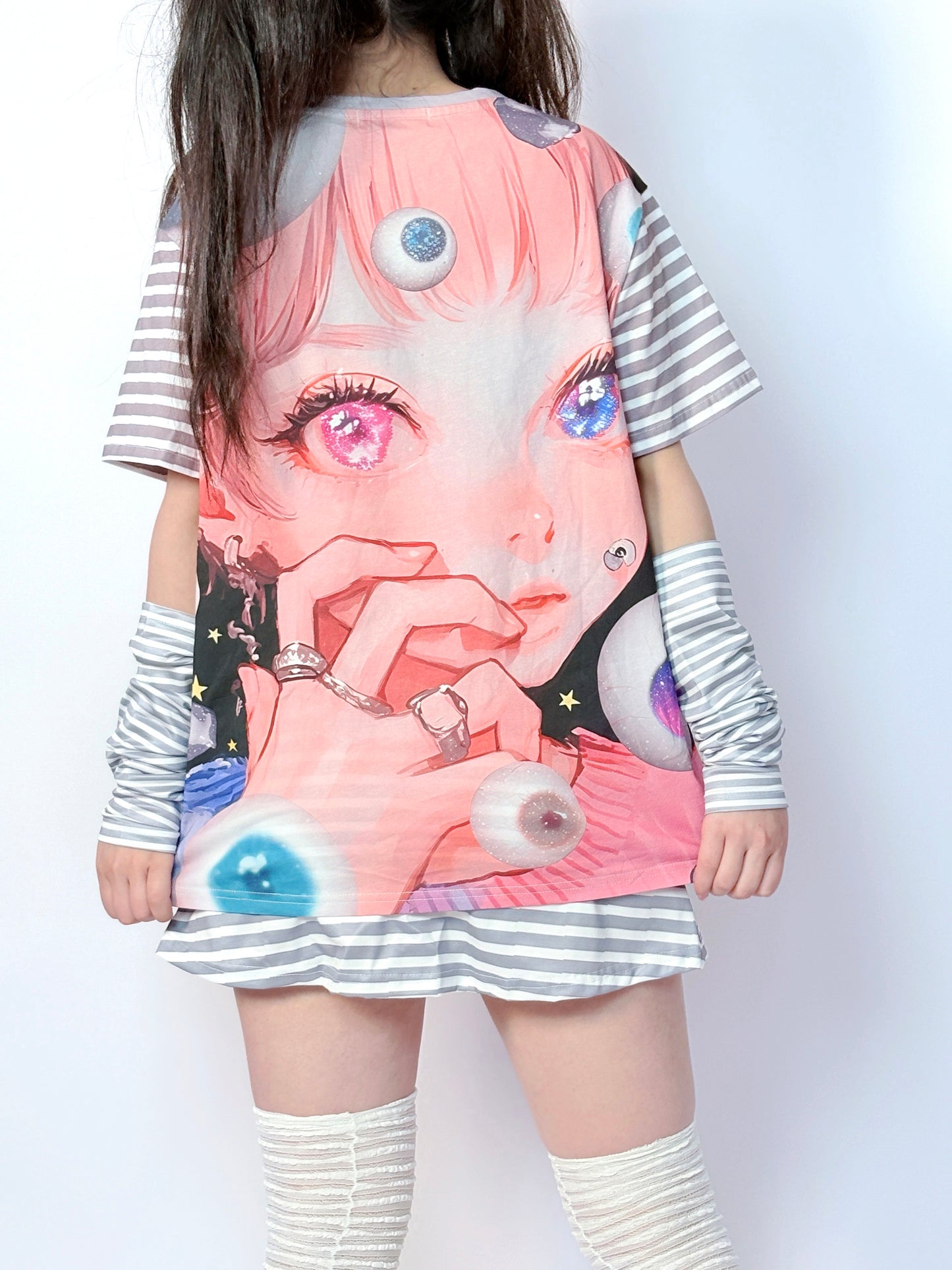 LEERROO Eye Earth Tee | Harajuku Y2K Oversized Cotton T-shirt tshirt Leerroo