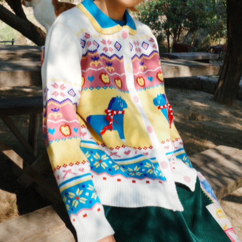 uodycoco – Zodiac Pony Knit Cardigan cardigan uodycoco