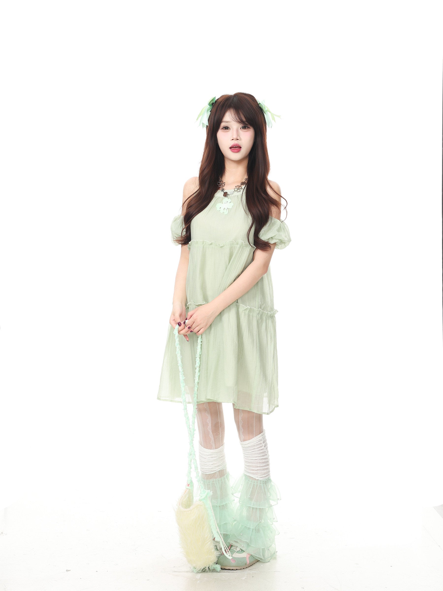 Languid Park - French Green Tea Party Princess Dress dress Languid Park