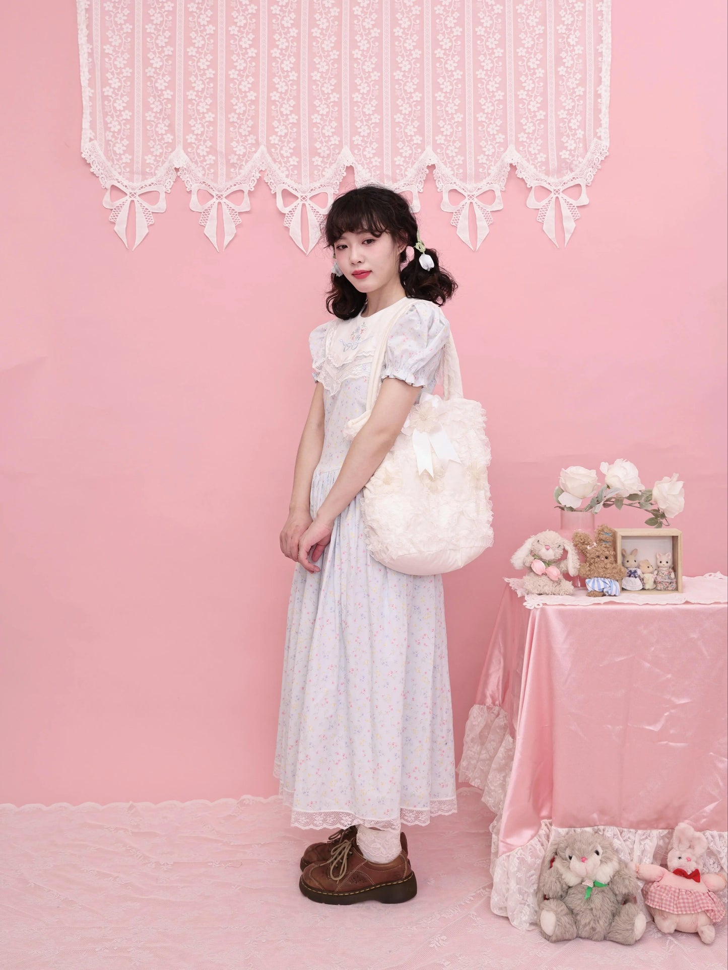 SemenCoicis - Kawaii Floral Sailor Dress dress SemenCoicis