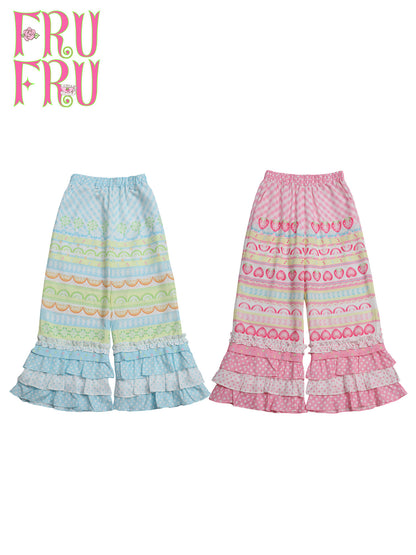 frufru - Fruit Plaid Patchwork Pants | Kawaii Harajuku Summer Fashion pants frufru