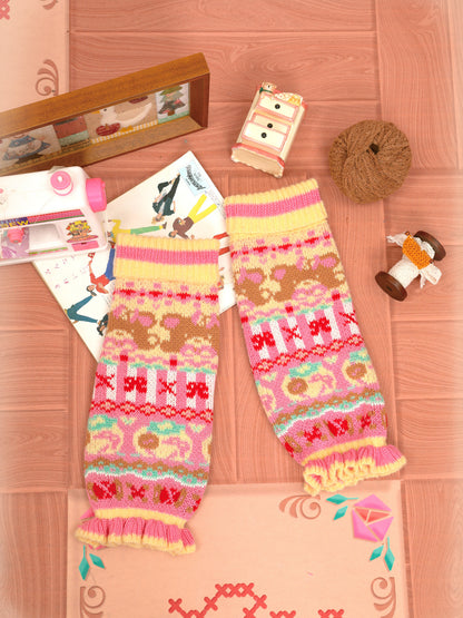 Lutra Jump - Decora Knit Lace Leg Warmers leg warmmers Lutra Jump