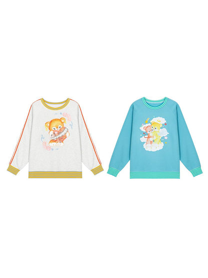 tntntutu Bear Sweatshirt | Whimsical Graphic Pullover | Sporty Long Sleeve Top hoodie tntntutu