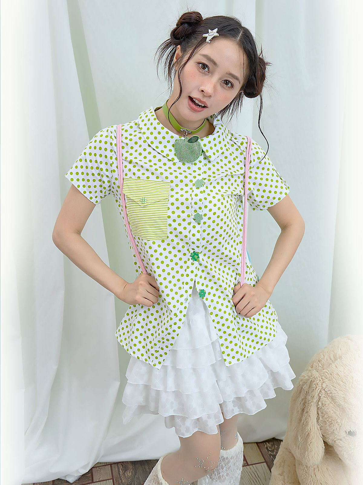 Moon Meadow - White Clover Tiered Skirt skirt Moon Meadow