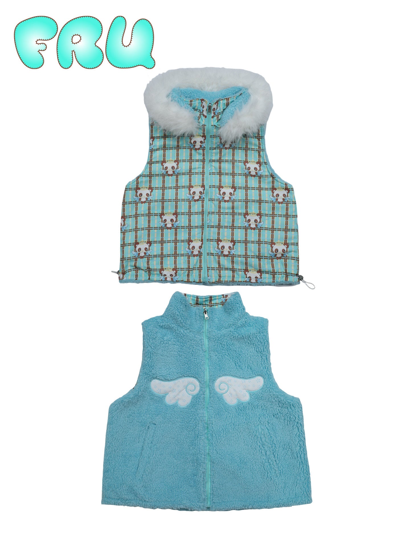 frufru - Kawaii Panda Quilted Vest vest frufru S