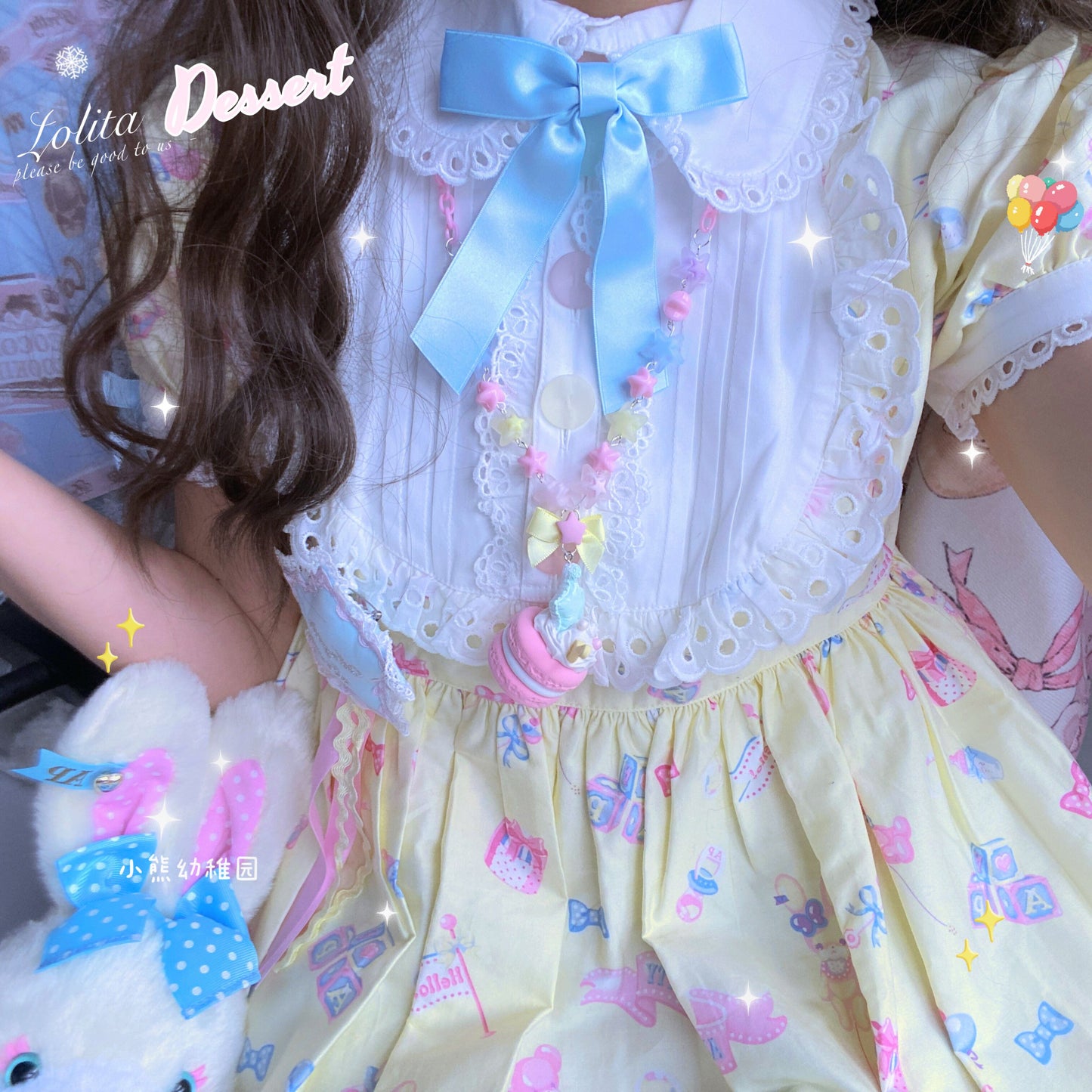 Bear Doll Kawaii Necklace | Macaron Sweet Dessert Necklace necklace Bear Doll