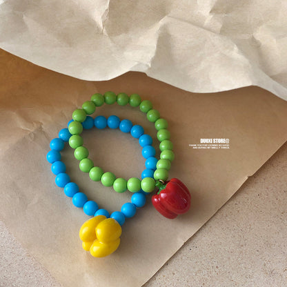 DuoXi - Color Pepper Bead Charm Bracelet bracelet DuoXi