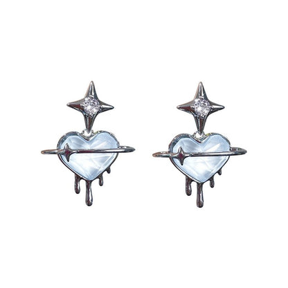 Strangelab - Y2K Melted Heart Earrings earrings strangelab