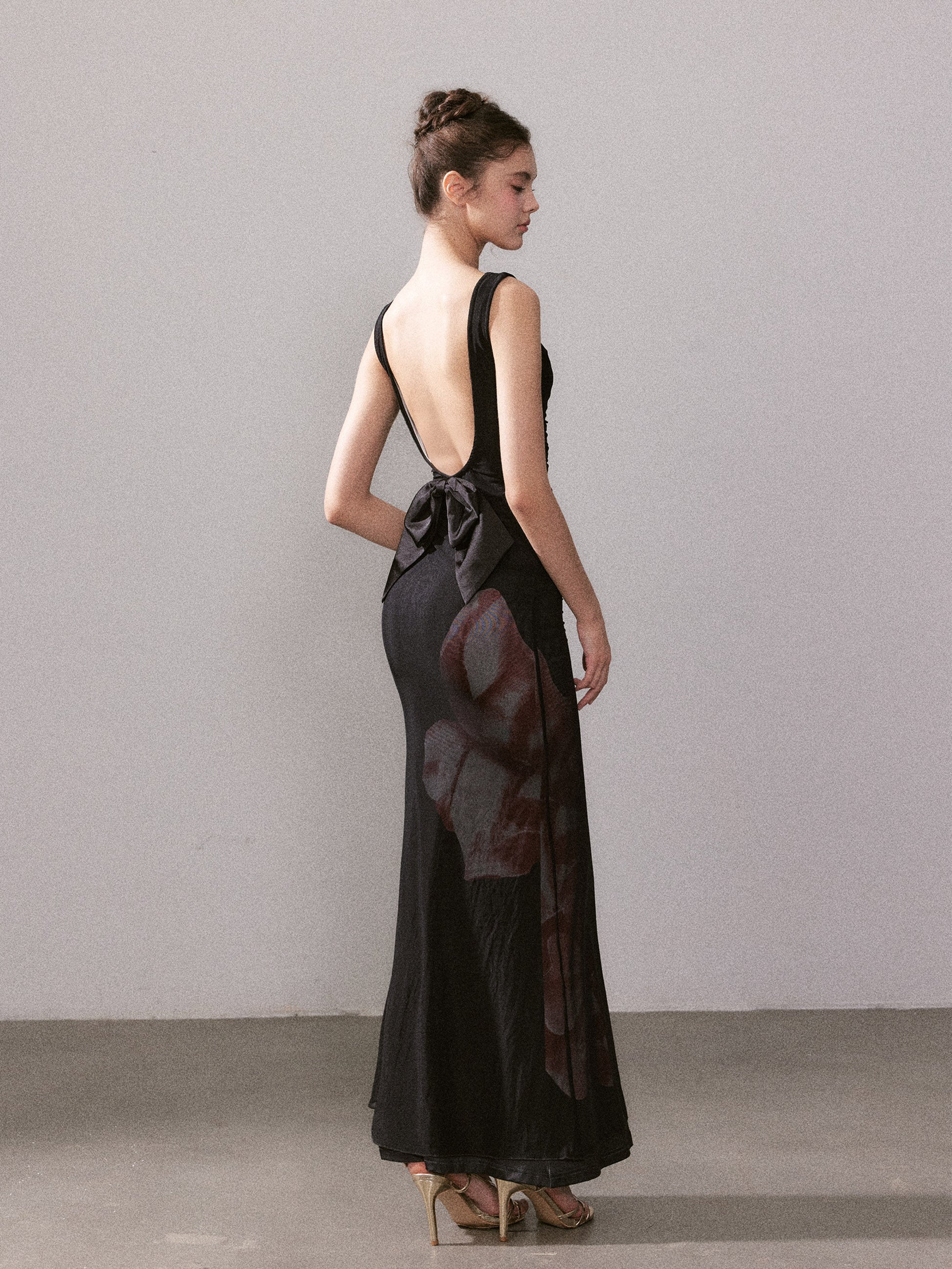 YZZI HE - Cold Rose Mesh Mermaid Dress dress YZZI HE
