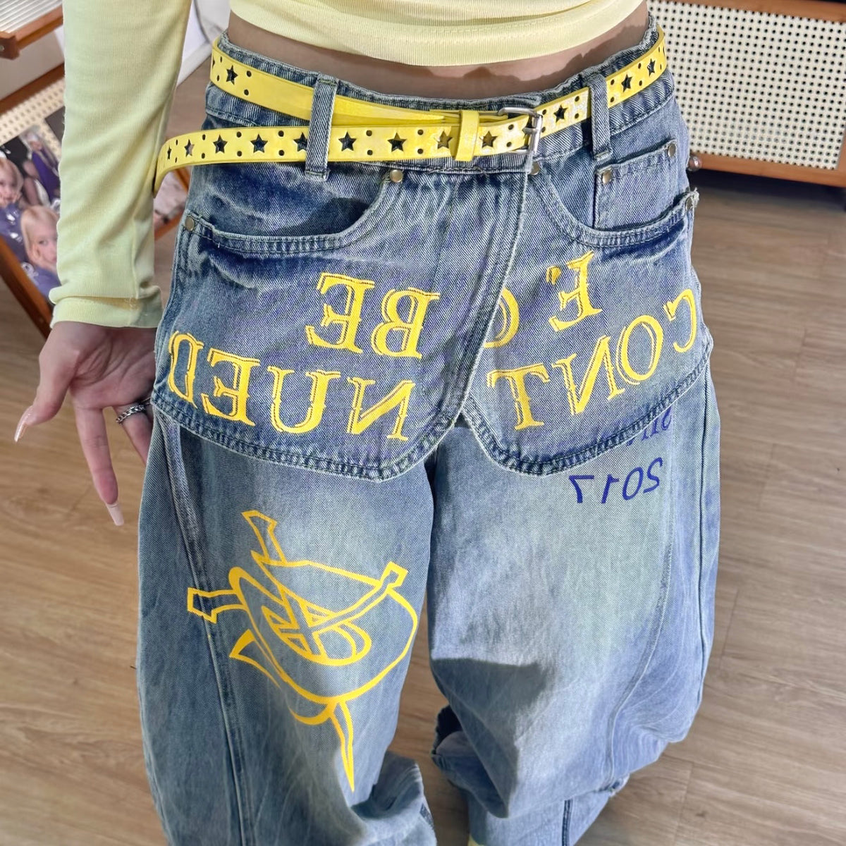 Kiwi Store - Y2K Holographic Cutout Star Belt belt kiwi store