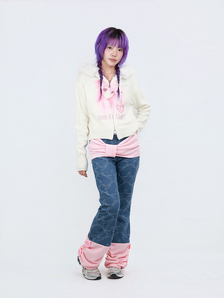 NIHONKIDS - Star Patch Flare Jeans pants NIHON KIDS