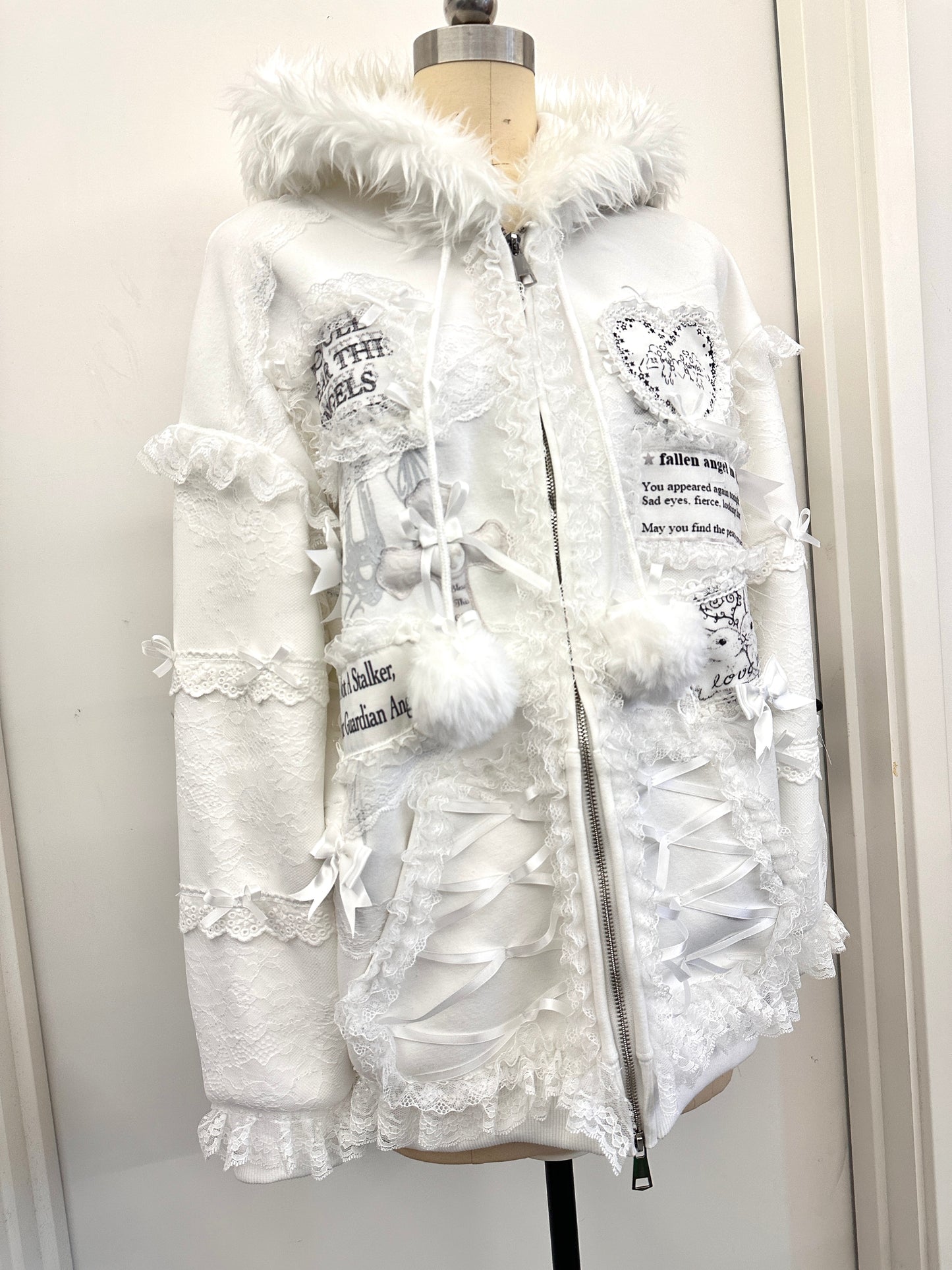 RedDevil - Harajuku Kawaii Lace Fleece Hoodie coat Red Devil