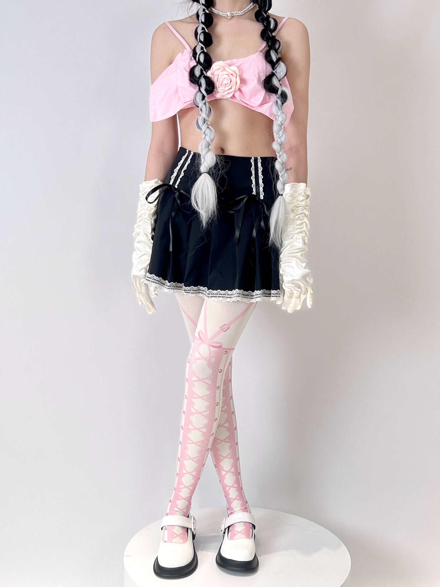 Hot BonBon - Pink Harajuku Printed Tights tights Hot BonBon