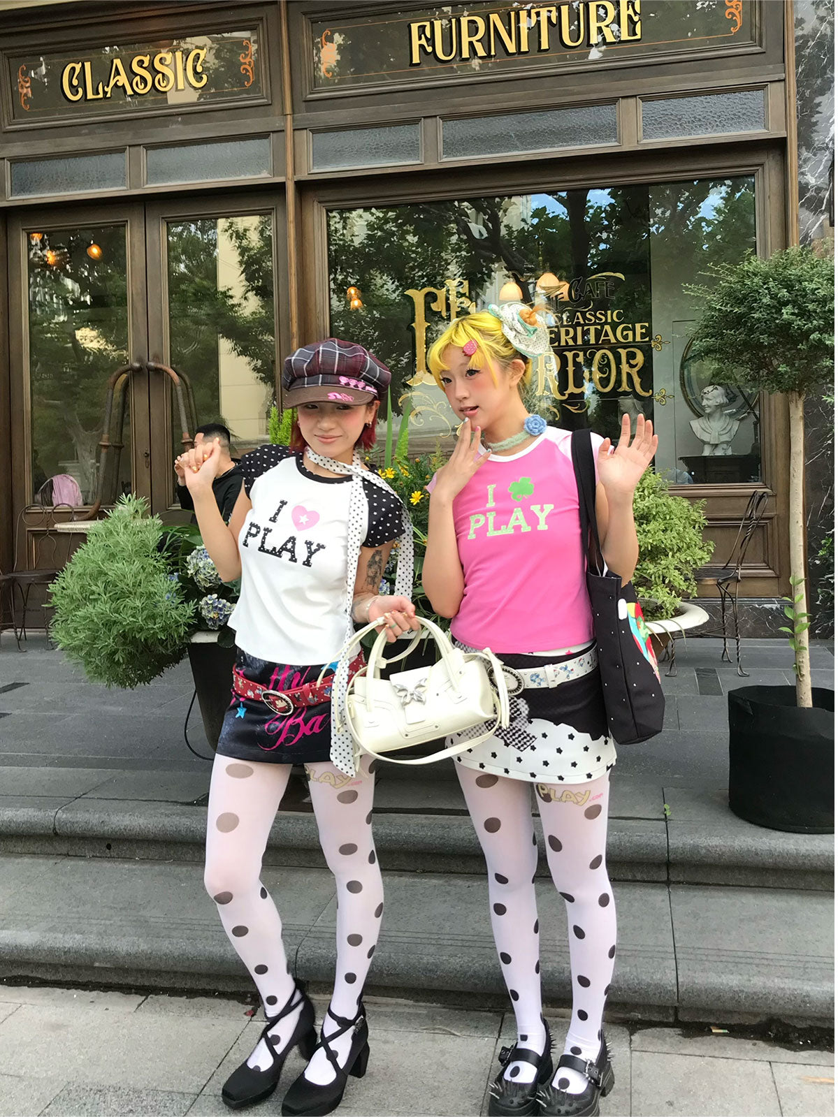 Loveplay - Decora Kei Raglan T Shirt Star Print Color Block shirt loveplay