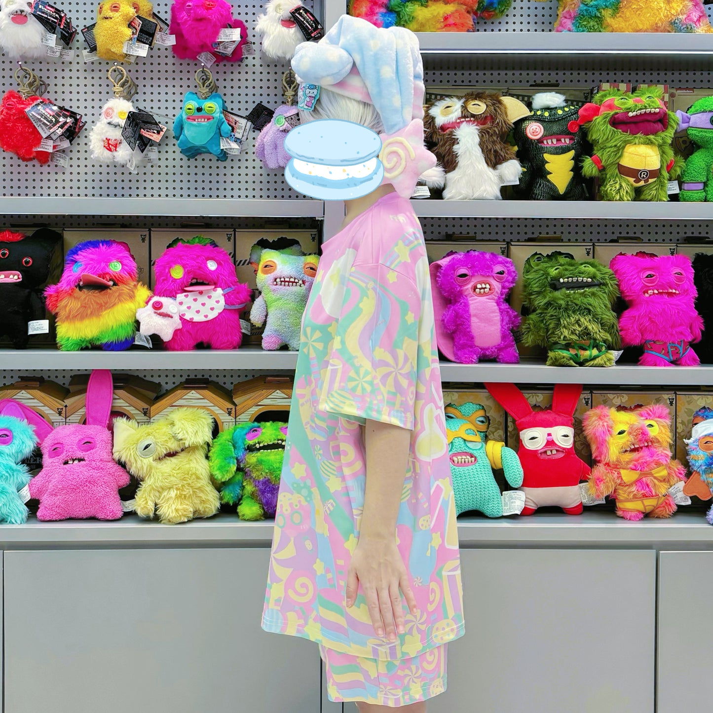Rainbow Universe RUX - Pastel Macaron Decora Kei T-Shirt & Shorts Set set Rainbow Universe RUX