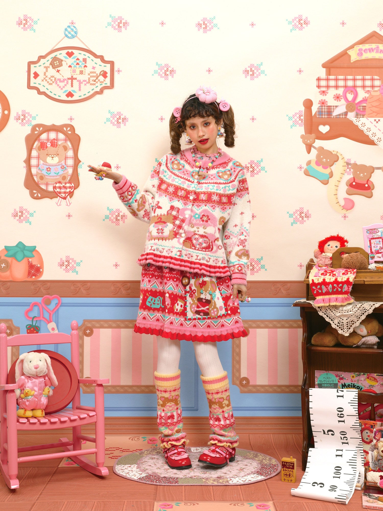 Lutra Jump - Decora Fair Isle Knit Skirt skirt Lutra Jump