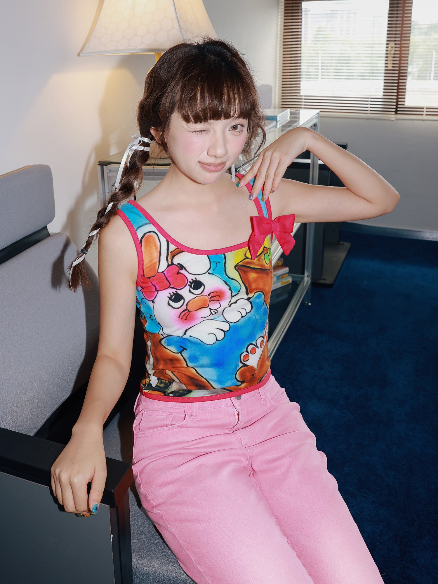 Tntntutu - Decora Kei Colorblock Retro Tank Top tank top tntntutu