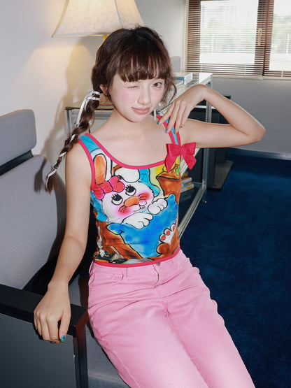 Tntntutu - Decora Kei Colorblock Retro Tank Top tank top tntntutu