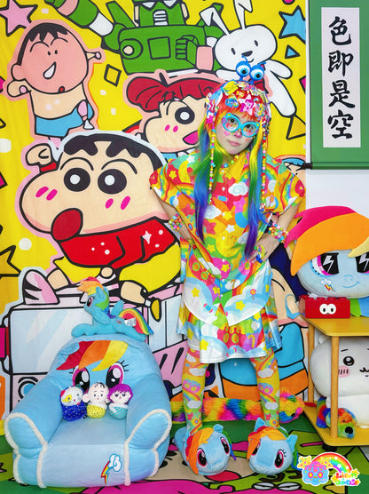 Rainbow Universe RUX - Decora Kei Shirt Skirt Socks Set set Rainbow Universe RUX