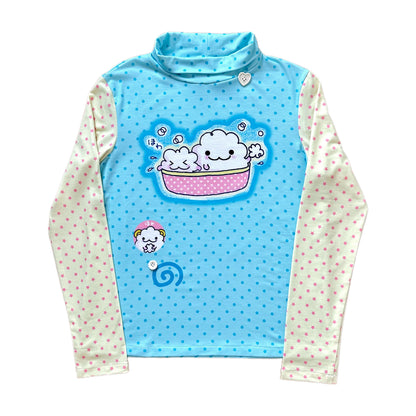 Bodytalk - Kawaii Y2K Star-Sleeve Polka Dot Top sweatshirt bodytalk