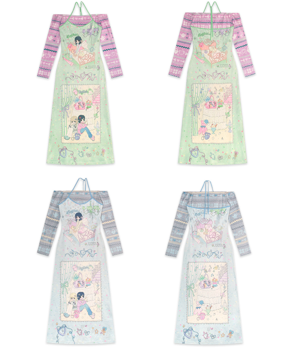NeogoMade – Kawaii Off-Shoulder Layered Dress dress NeogoMade