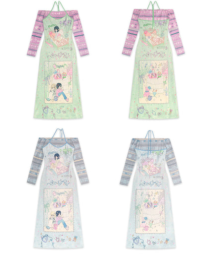 NeogoMade – Kawaii Off-Shoulder Layered Dress dress NeogoMade