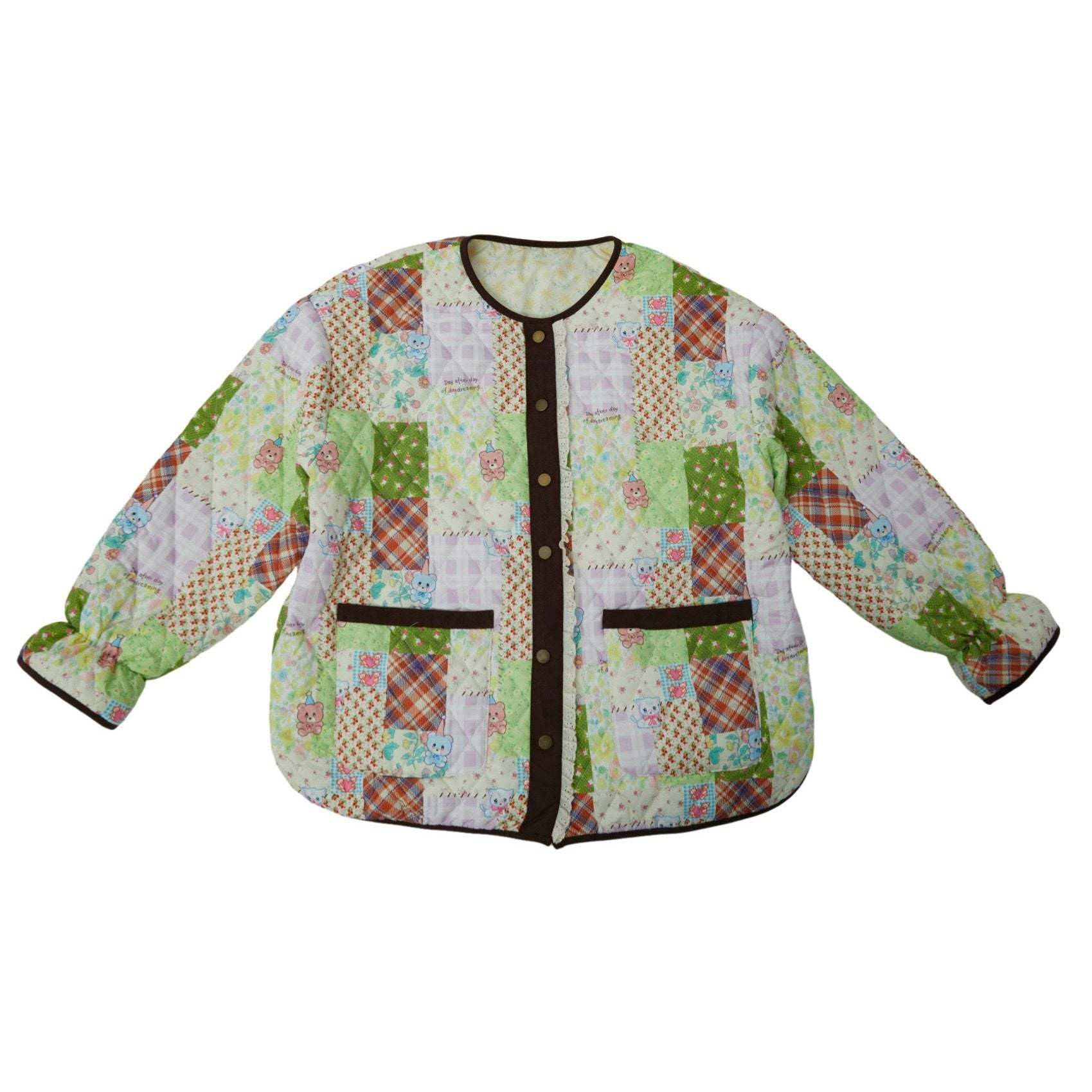 KaiXin hostel - Quilted Cute Print Padded Jacket coat KaiXin hostel
