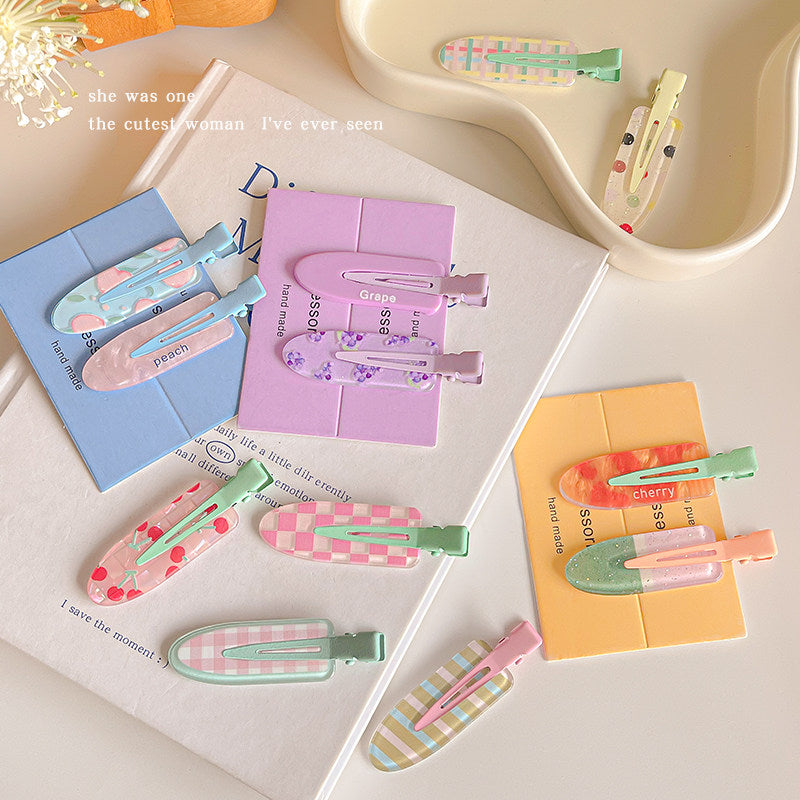 Cute Juice Acrylic Hair Clips hair clip none